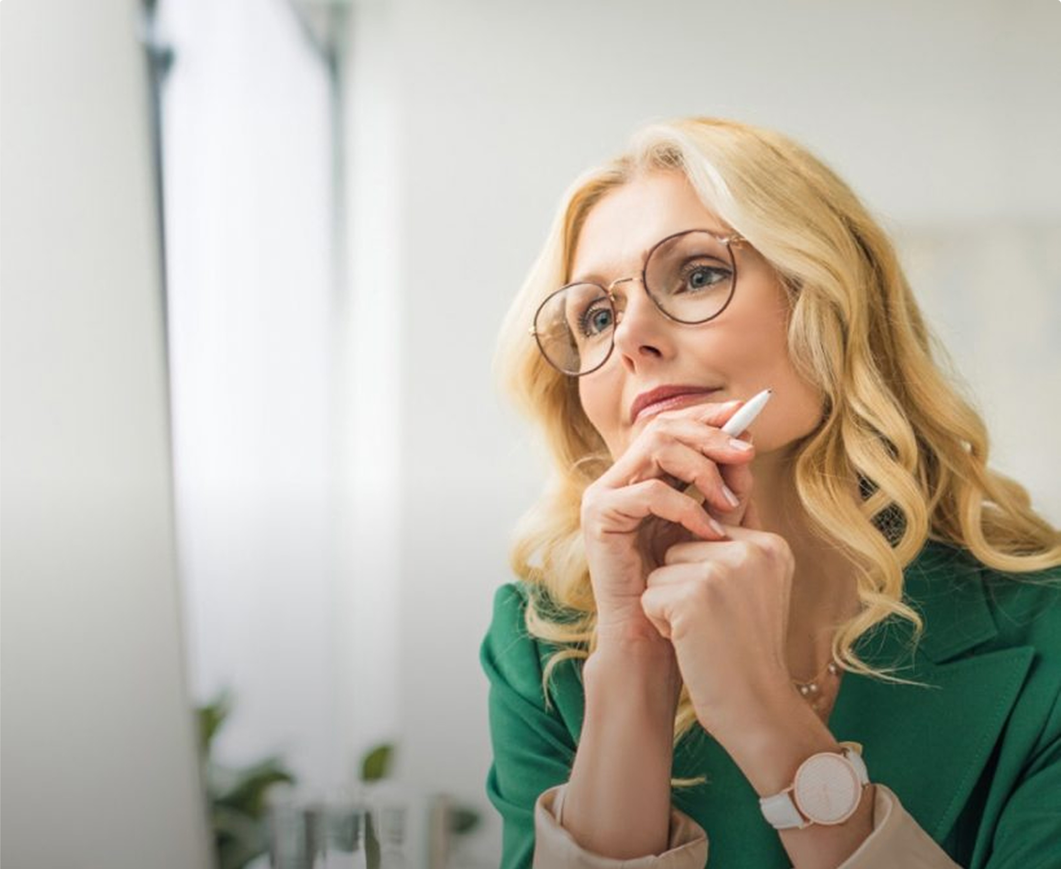 Professional with glasses